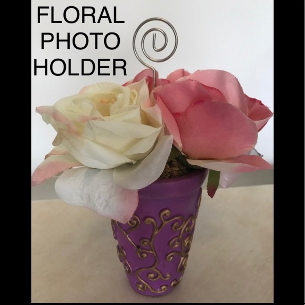 💕FLORAL PHOTO OR NOTE HOLDER